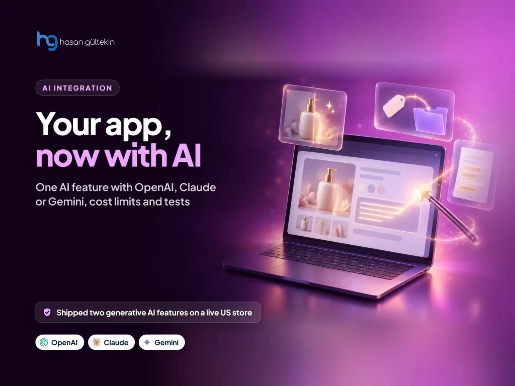 AI feature added to your app or store (OpenAI, Claude)