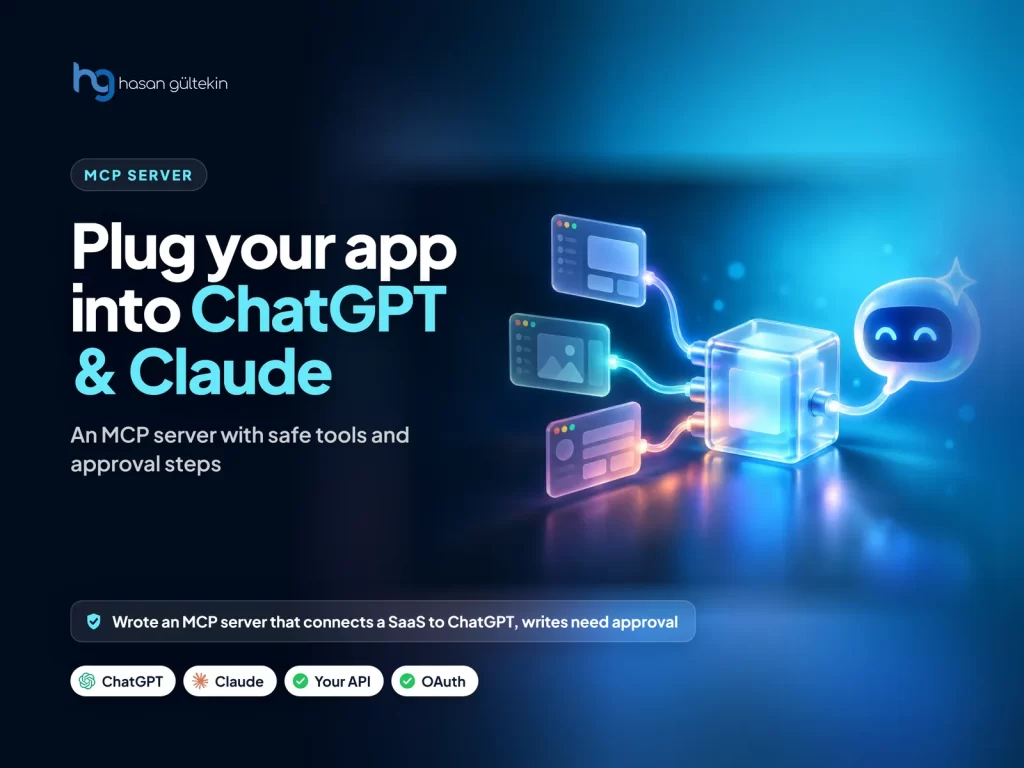 MCP server that connects your app to ChatGPT and Claude